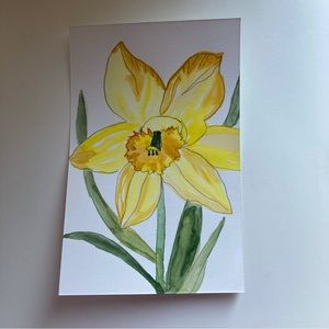 Daffodil Watercolor Painting